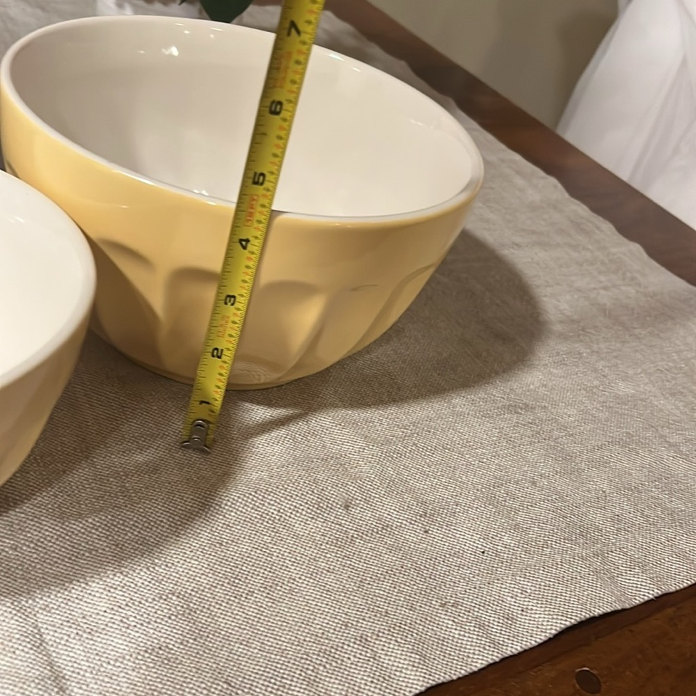 Williams-Sonoma Yellow Ceramic Bowls - Fluted Design - Picture 8 of 12